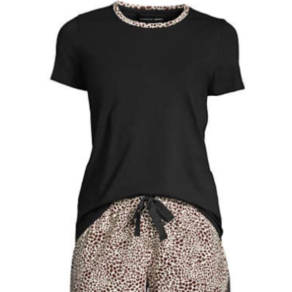 | lands end • animal print jersey pajama set • xsmall | - Picture 10 of 10